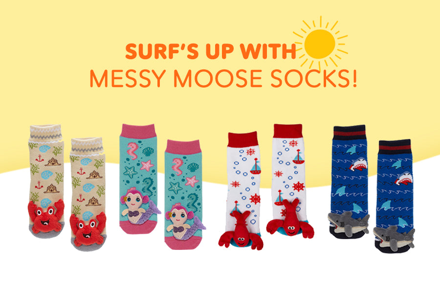 Surf’s Up with Messy Moose Socks!