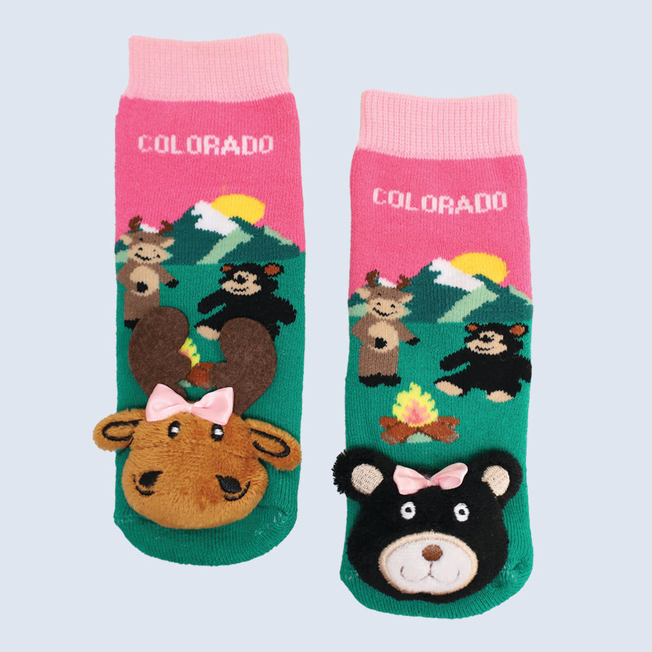 Baby Socks Colorado Campfire Pink