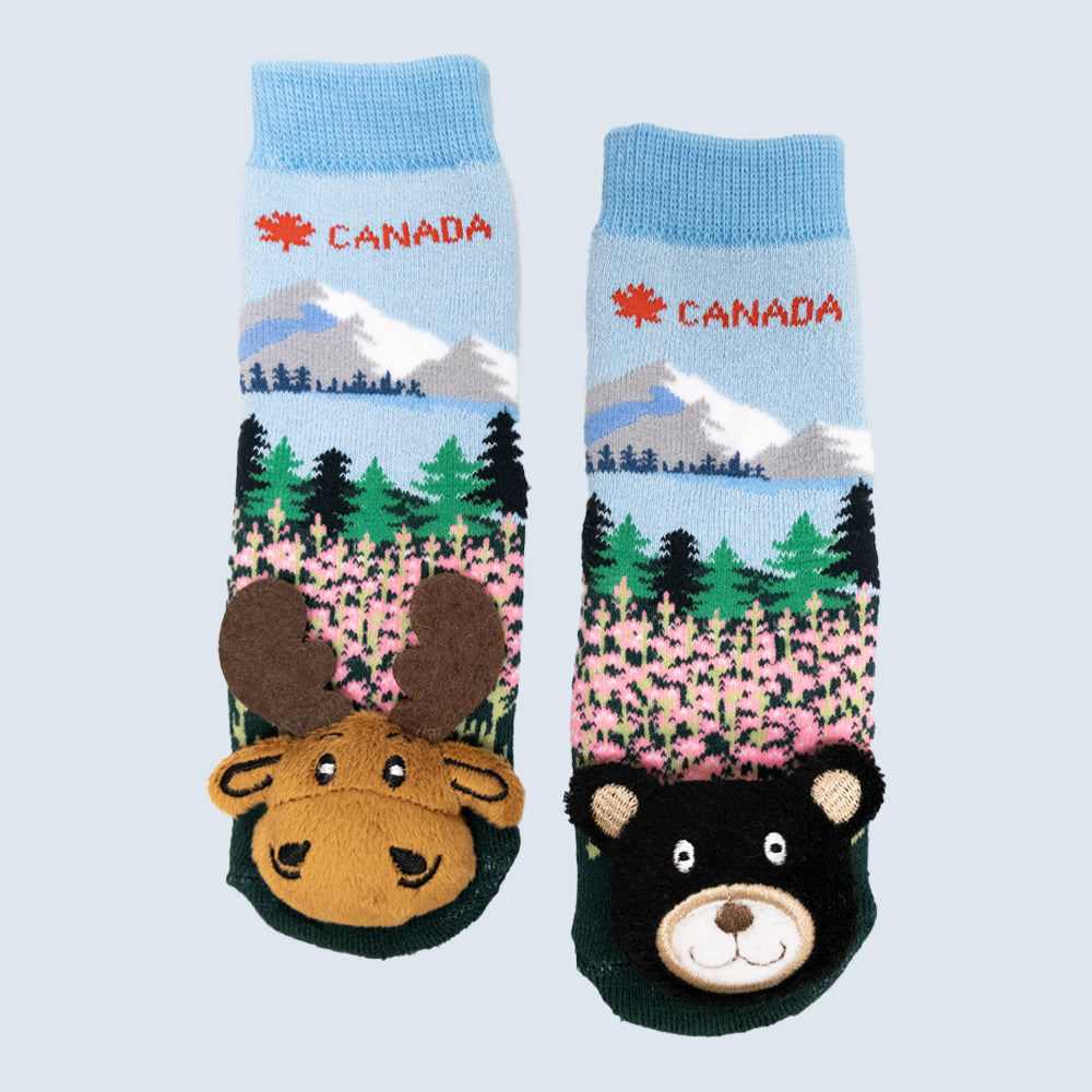 Canada Flower Mountains Socks