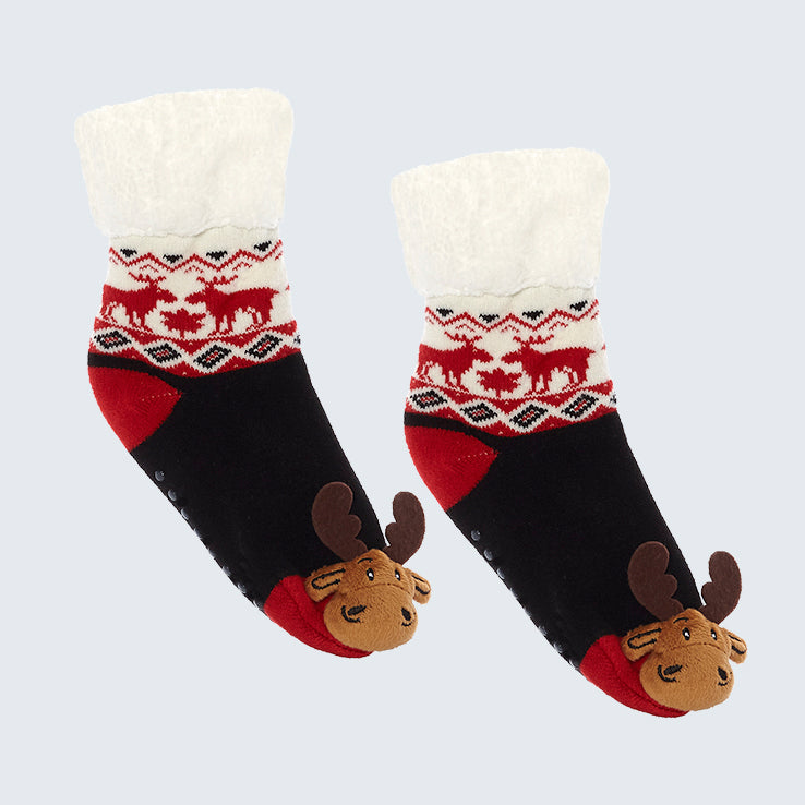 Polar Fleece Socks Reindeer/Moose