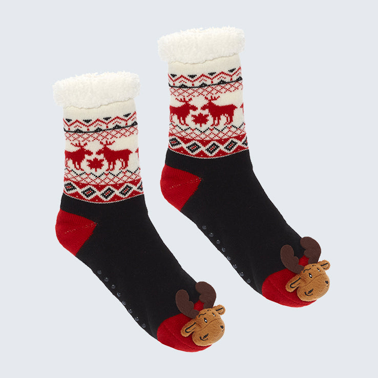 Polar Fleece Socks Reindeer/Moose