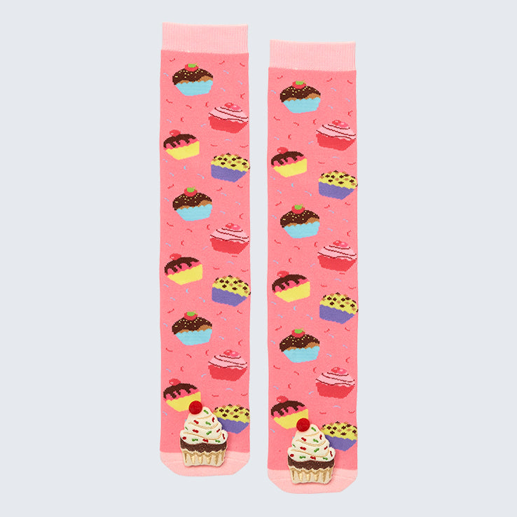 Baby Socks Pink Cupcake