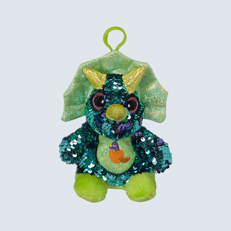 Dinosaur Sparkler Sequin Keychain