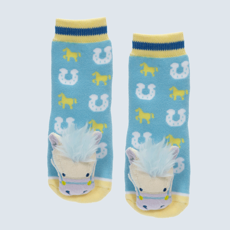 Baby Socks Blue Horse