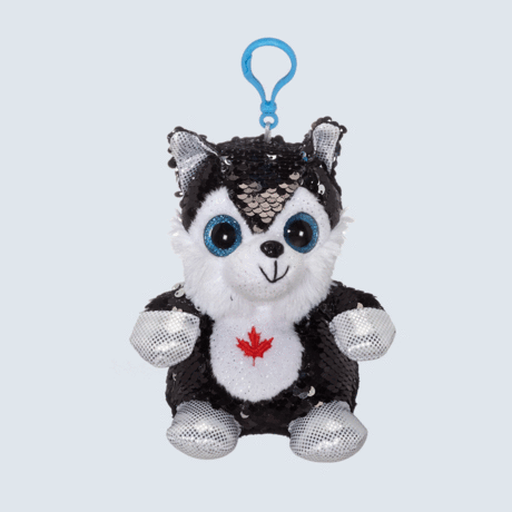 Husky Sparkler Sequin Keychain