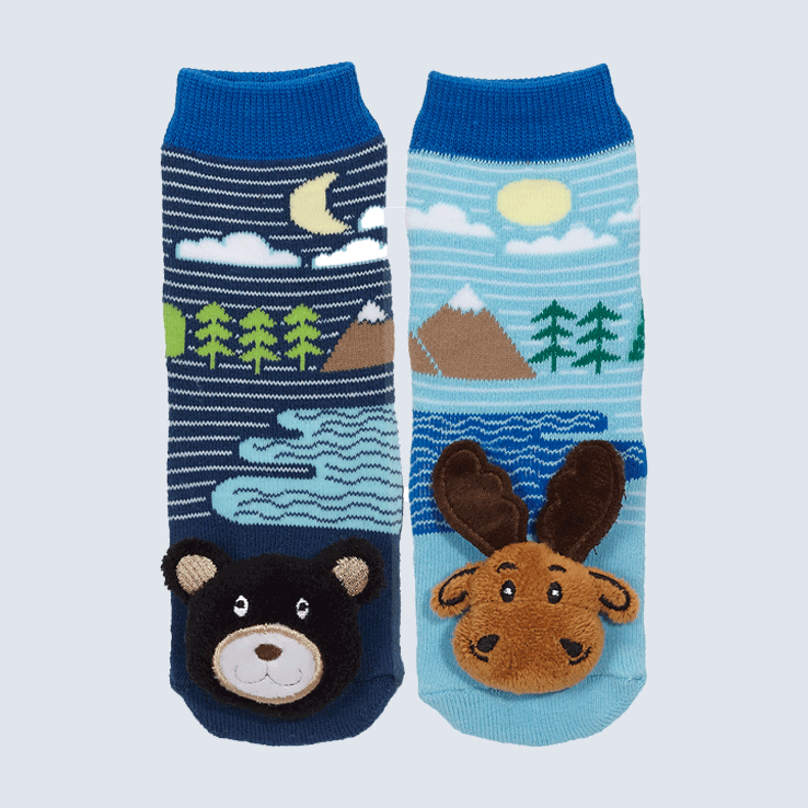 Baby Socks Moose and Black Bear