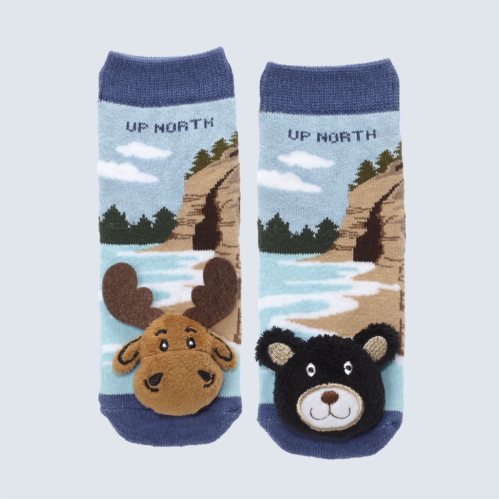 Baby Socks Up North Moose/Black Bear Mismatch