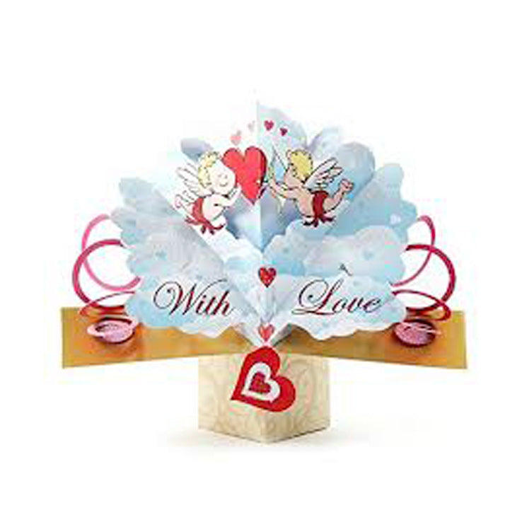 Valentine's Day Pop Up Card - With Love Clouds