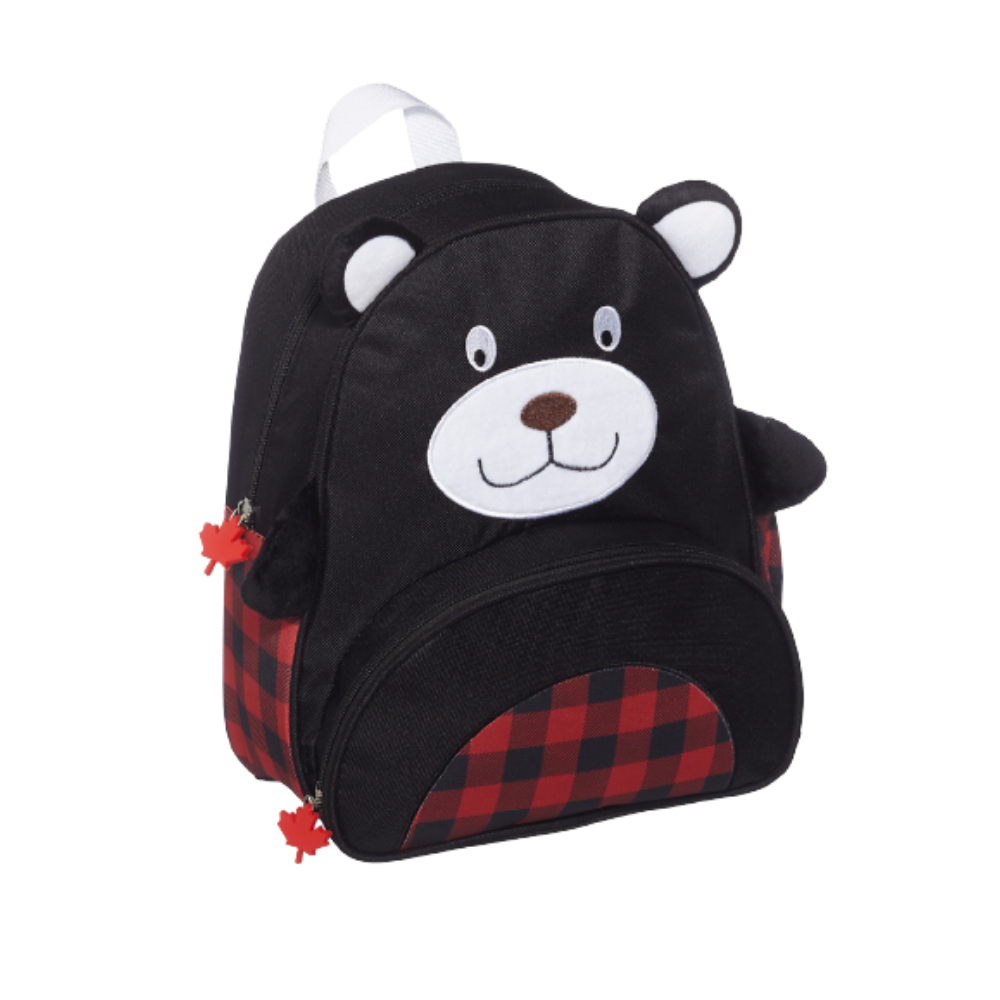 Black Bear Plaid Backpack