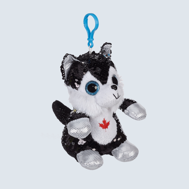 Husky Sparkler Sequin Keychain