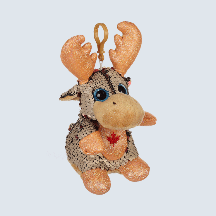 Moose Sparkler Sequin Keychain
