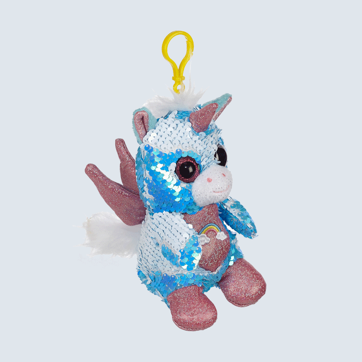 Unicorn Sparkler Sequin Keychain